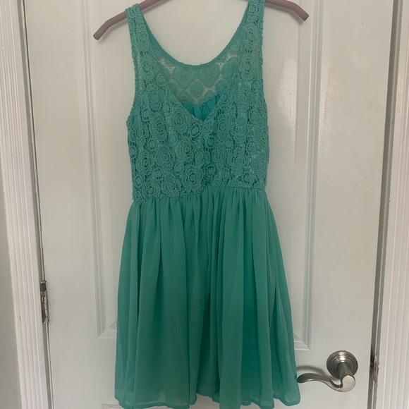 Blue Crochet Top Dress - Picture 3 of 3